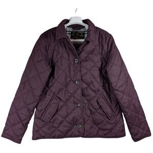 Barbour Skye Quilted Jacket Purple Women’s Size 12 USED